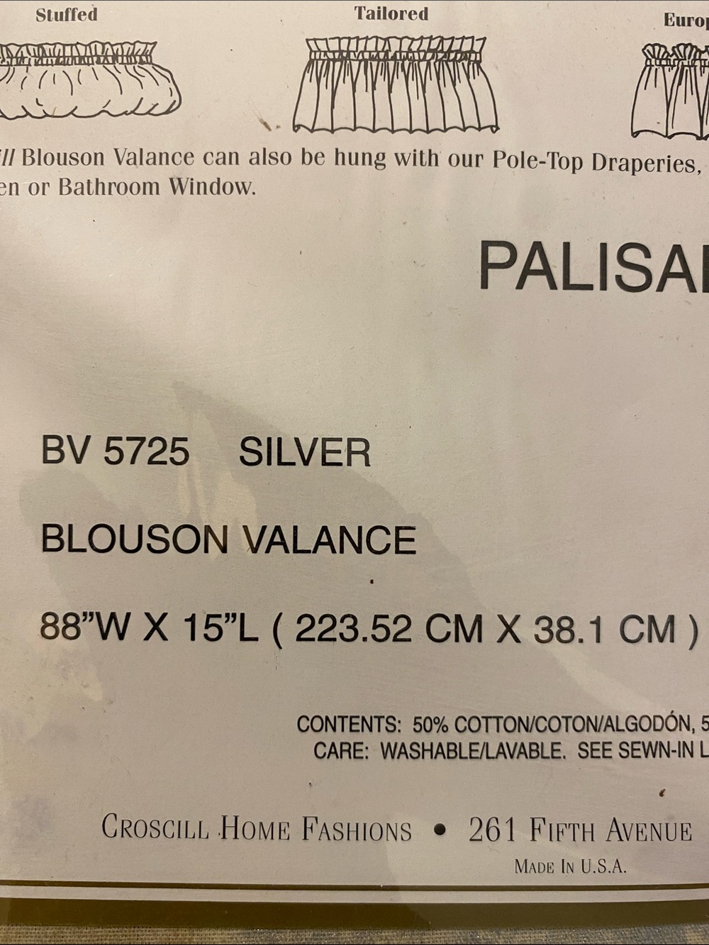 Bundle of (2) Croscill Blouson Valance NWT - Picture 4 of 4
